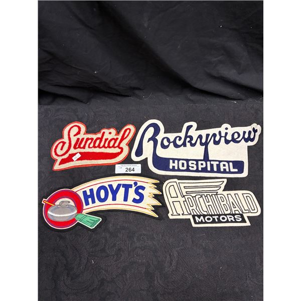 4 large vintage patches