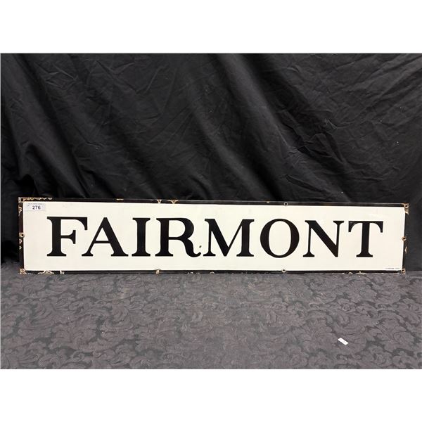 Large porcelain "Fairmont" sign 50"x9.5"