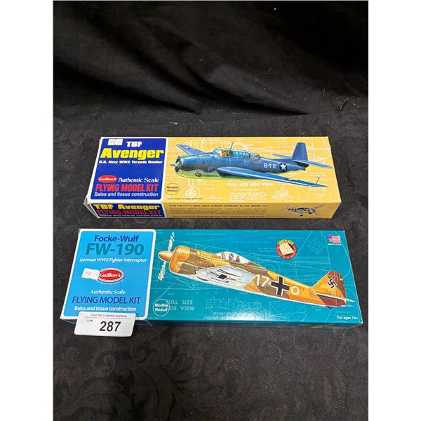 2 Guillow's plane model kits