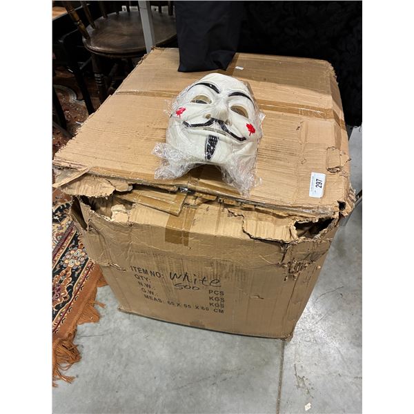 Approx 500 Guy Fawkes masks white