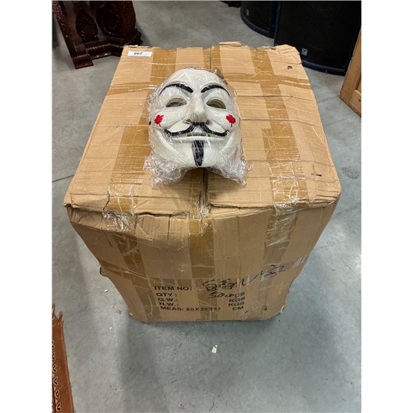 Approx 500 Guy Fawkes masks White