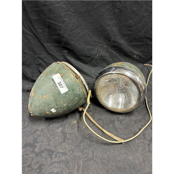 2 1940s Dodge truck headlights