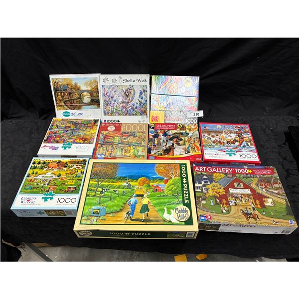 10 complete 1000 piece puzzles