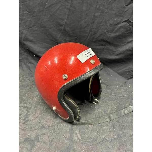 Vintage motorcycle helmet