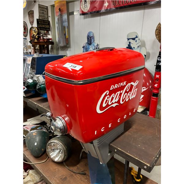 Vintage Coca-Cola motorboat style soda dispenser 21"x16"x9"