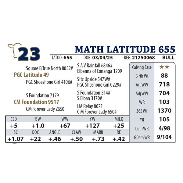 MATH LATITUDE 655