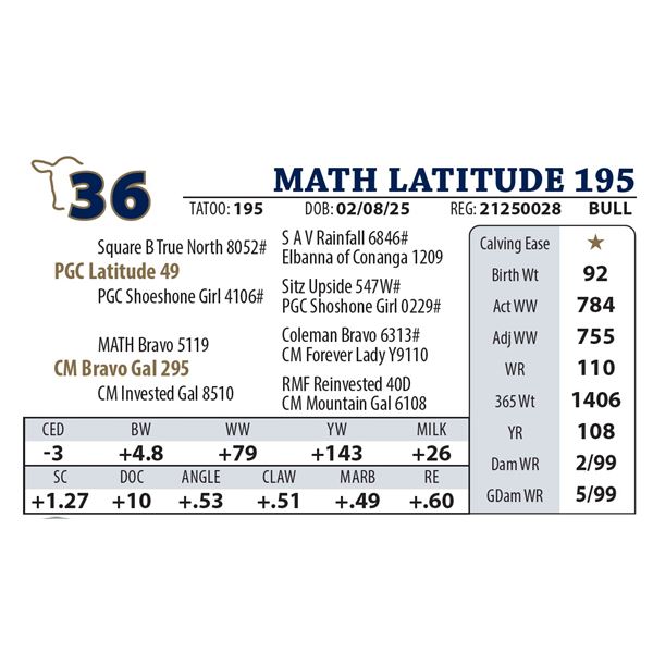 MATH LATITUDE 195
