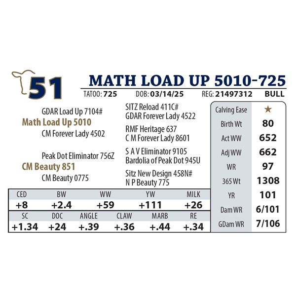 MATH LOAD UP 5010-725
