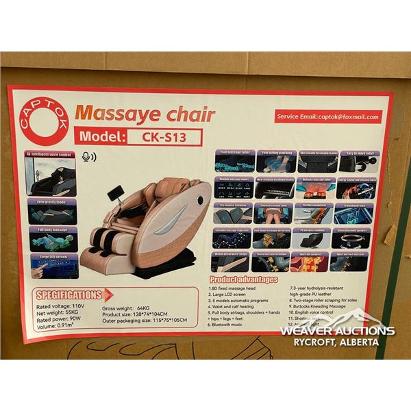 2026 CAPTOK CK-S13 MASSAGE CHAIR