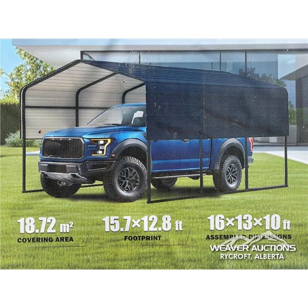 LANDHONOR 16 X 13 X 10 FT. METAL CARPORT