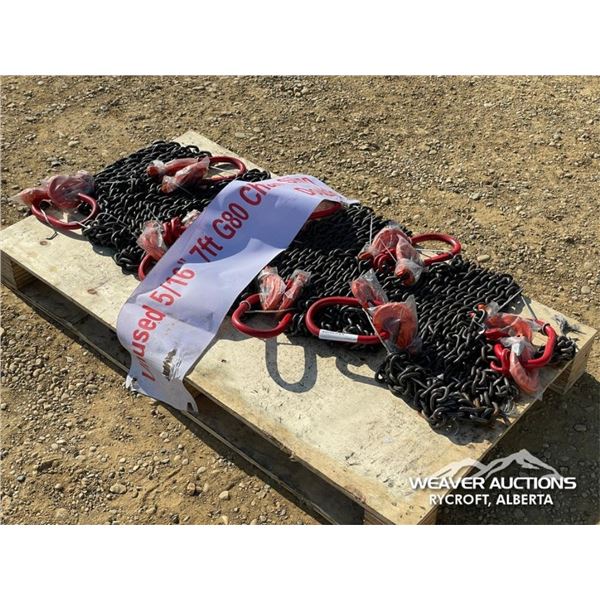 QTY OF 7 FT. LIFTING CHAIN SLINGS