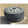 Image 4 : (2) 11R 24.5 TRUCK TIRES & RIMS