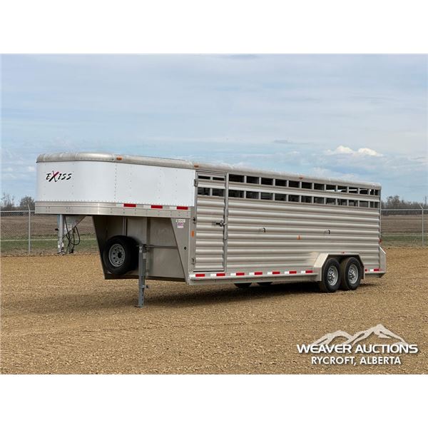 2015 EXISS STK 24 FT. 5TH WHEEL T/A STOCK TRAILER