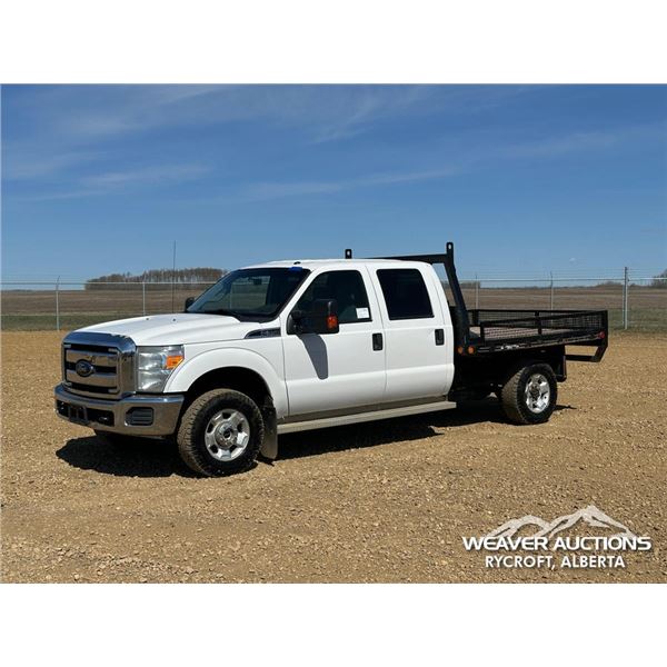 2012 FORD F350 XLT CREW CAB FLATBED TRUCK