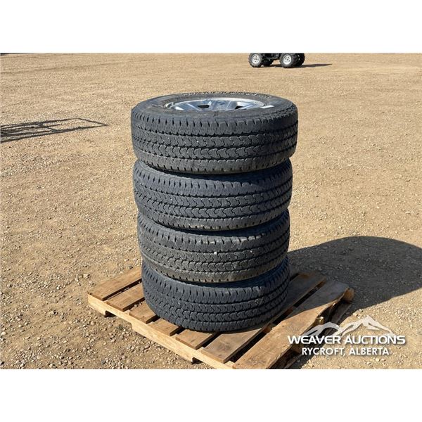 (4) FIRESTONE LT275/70 R18 TIRES AND RIMS