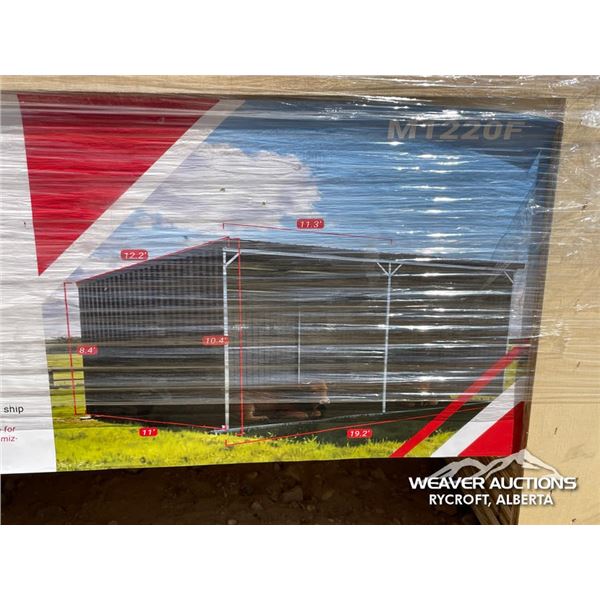 SDLANCH 11 X 19 FT. METAL LIVESTOCK SHED