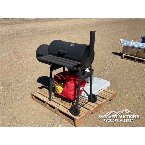 SMOKER / BBQ CHARCOAL AND PROPANE FIRE PIT