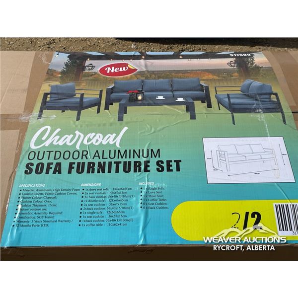 CHARCOAL OUTDOOR SOFA  FURNTIURE SET