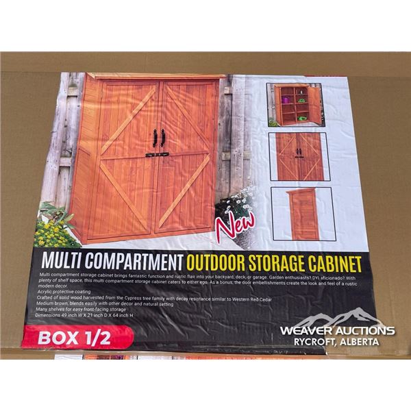 MULTICOMPARTMENT OUTDOOR STORAGE CABINET