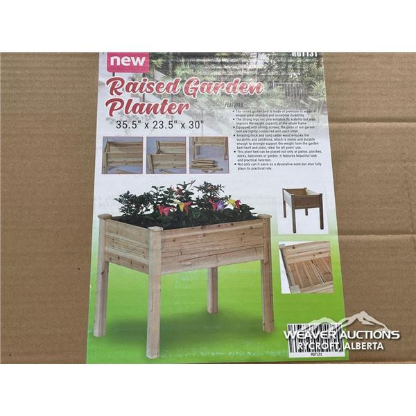 (3) RAISED GARDEN PLANTERS