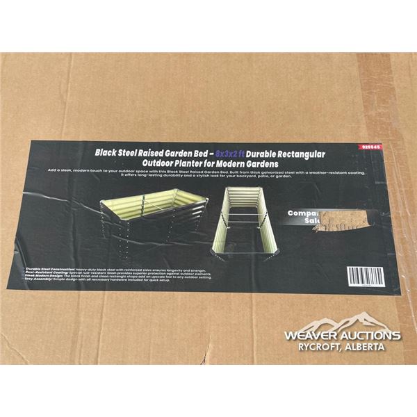 (3) BLACK STEEL RAISED GARDEN BEDS