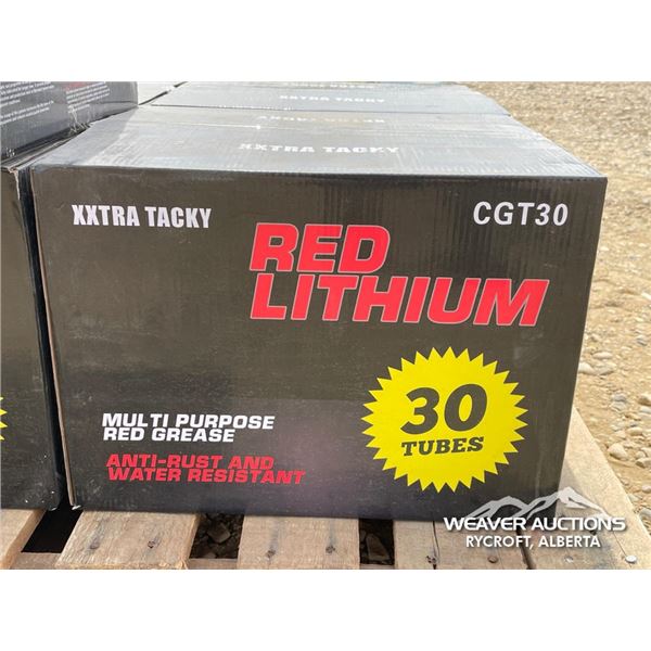 (8) 30 PCS RED LITHIUM GREASE TUBES
