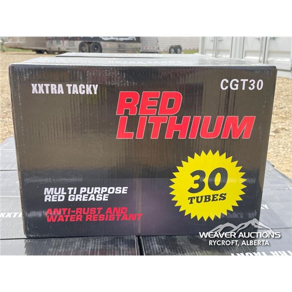 (8) 30 PCS RED LITHIUM GREASE TUBES