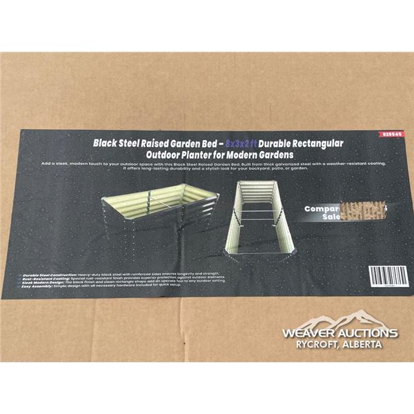 (3) BLACK STEEL RAISED GARDEN BEDS