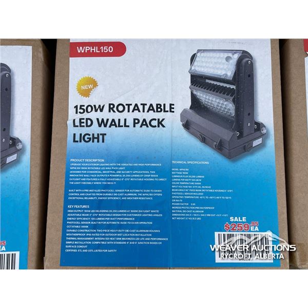 (4) 150W ROTATABLE LED WALL PACK LIGHTS