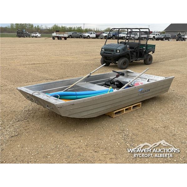 FLAT BOTTOM 12 FT.  ALUMINUM BOAT