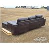 Image 4 : L SHAPE LEATHER SECTIONAL W/OTTOMAN