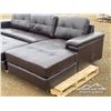 Image 5 : L SHAPE LEATHER SECTIONAL W/OTTOMAN