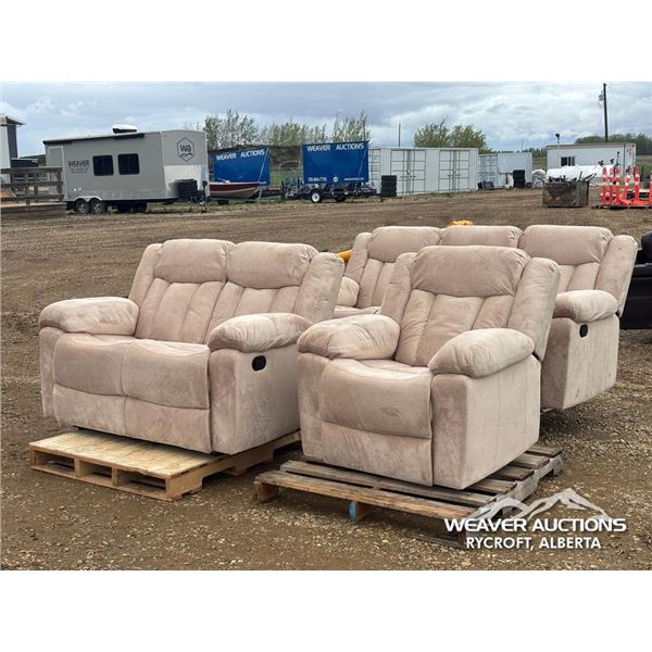 ULTRA PLUSH RECLINING SOFA, LOVESEAT & CHAIR SET