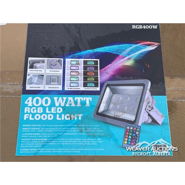 (2) 400W RGB LED FLOOD LIGHTS