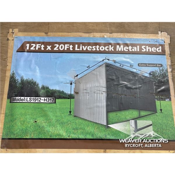 12 X 20 FT. LIVESTOCK METAL SHED