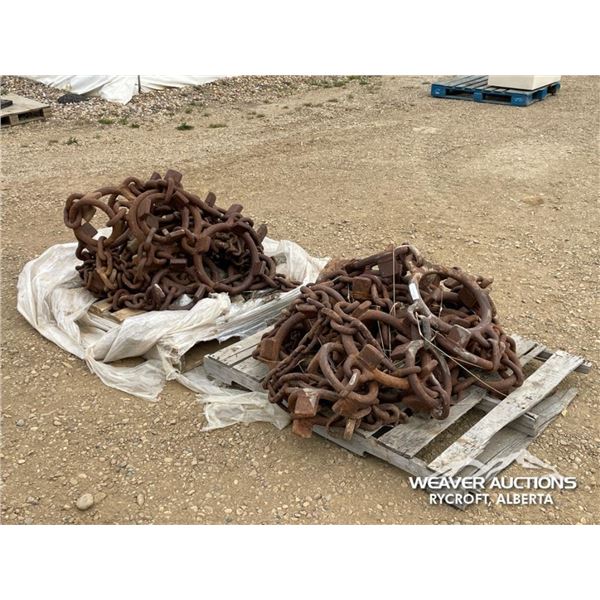 (2) MULTI RING SKIDDER TIRE CHAINS