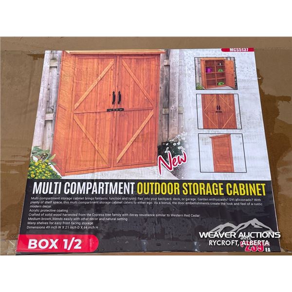 MULTI COMPARTMENT OUTDOOR STORAGE CABINET