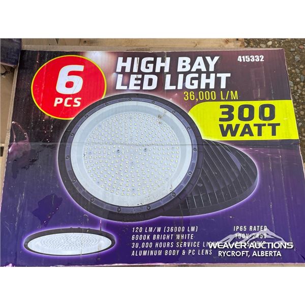 (3) BOXES OF 6 PCS HIGH BAY LED LIGHTS