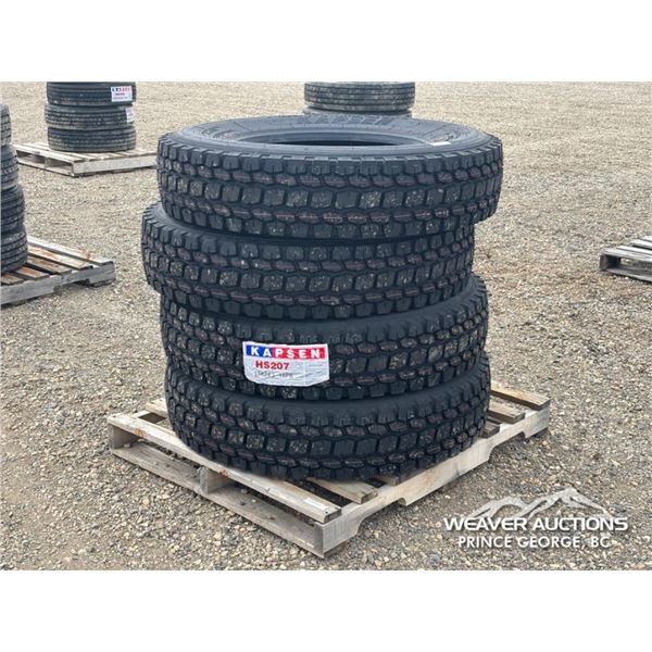 (4) KAPSEN HS207 11R24.5 TRUCK TIRES