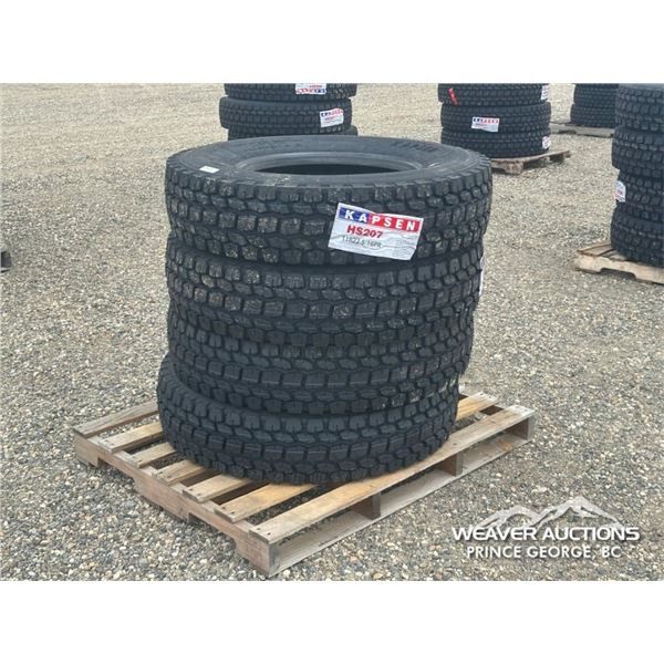 (4) KAPSEN HS207 11R22.5 TRUCK TIRES