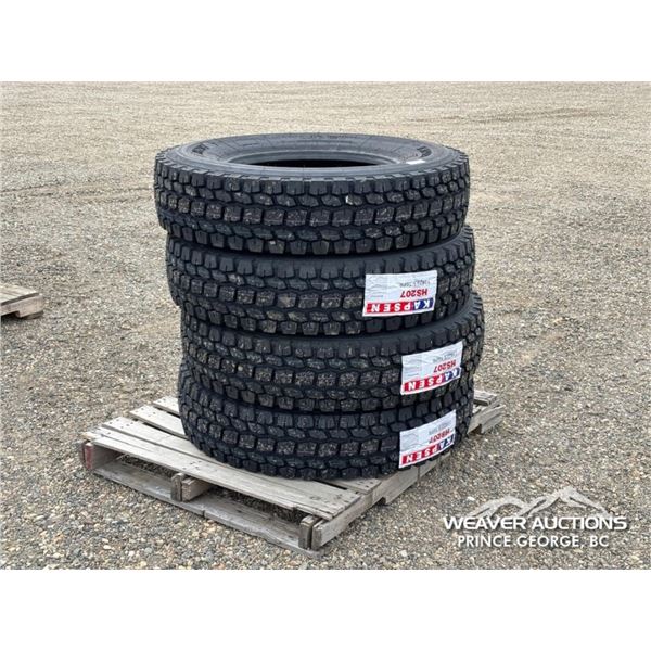 (4) KAPSEN HS207 11R22.5 TRUCK TIRES