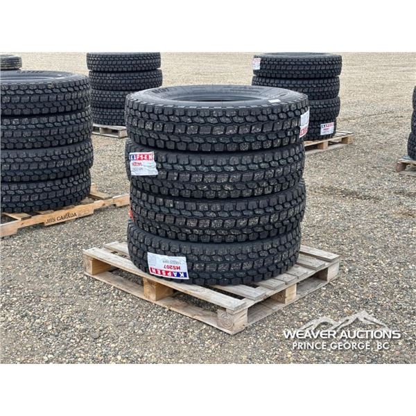 (4) KAPSEN HS207 11R22.5 TRUCK TIRES