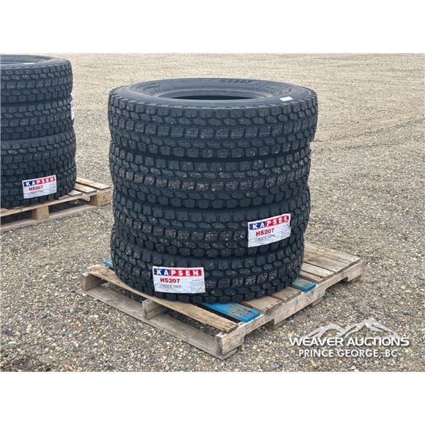 (4) KAPSEN HS207 11R22.5 TRUCK TIRES