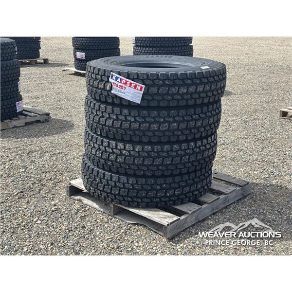 (4) KAPSEN HS207 11R22.5 TRUCK TIRES