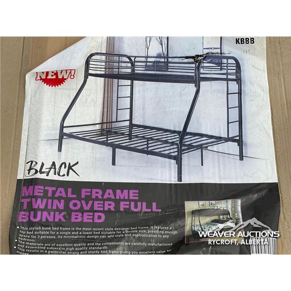 METAL FRAME TWIN BUNK BED