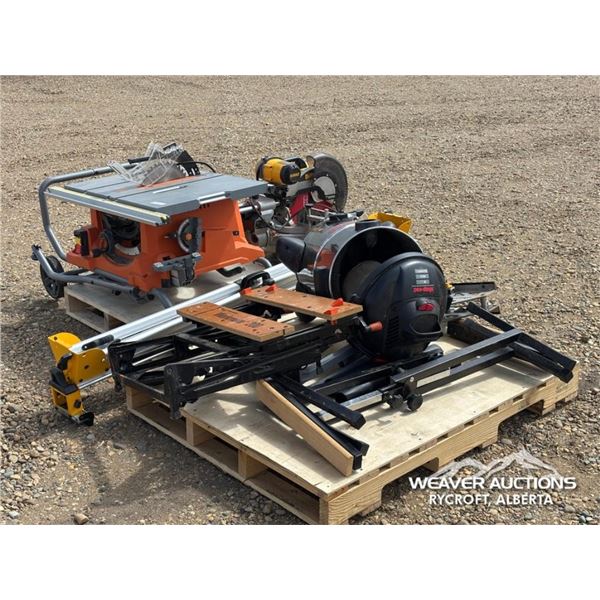 TABLE SAW, WORKMATE, SHOP VAC