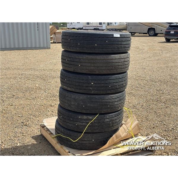 (6) CONTINENTAL 225/70R19.5 TIRES
