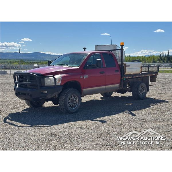 2008 DODGE RAM 3500 CREW CAB FLATBED TRUCK
