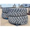 Image 1 : (4) RADIAL 24.5-32 TRACTOR TIRES