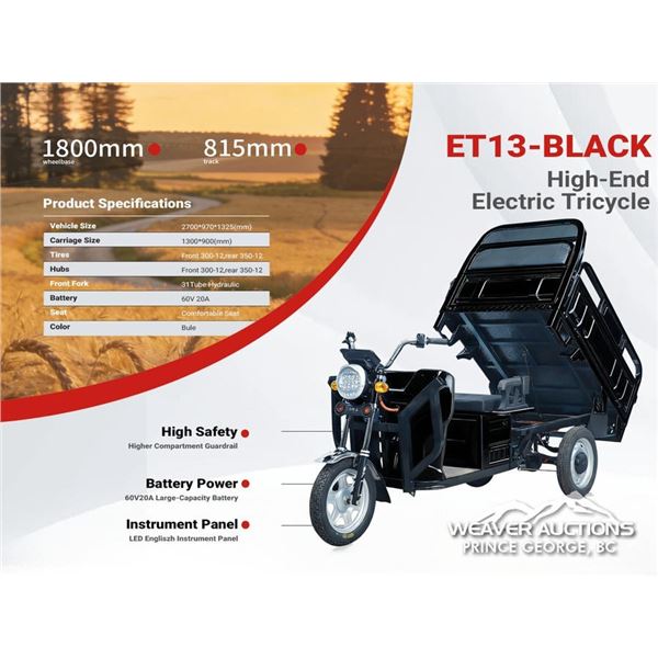 2026 SDLANCH ET13 ELECTRIC CARGO TRICYCLE